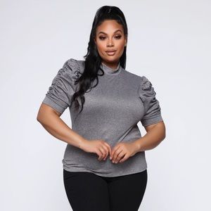 Fashion Nova Sheer My Sleeve Top